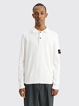 Stone Island Knitted Polo Shirt Knit Pink