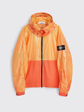 Stone Island Heat Reactive Hooded Nylon Jacket Orange