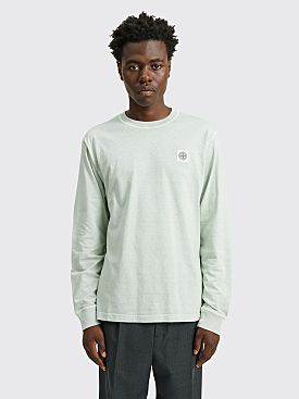 Stone Island GD Compass Patch Logo LS T-shirt Pearl Grey