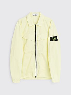 Stone Island Brushed Cotton Canvas GD Overshirt Butter Yellow