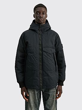 Stone Island Opaque Nylon Twill Down-TC Hooded Jacket Black