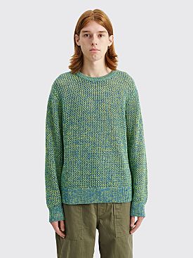 Stüssy 2 Tone Loose Gauge Sweater Green