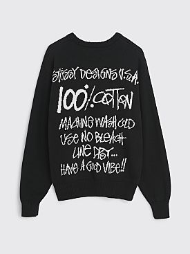 Stüssy Care Label Sweater Black