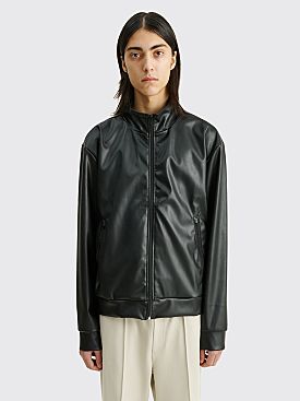 Sunflower Faux Leather Track Top Black