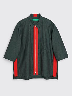 TRÈS BIEN everywear Third Quarter Zip Shirt Green