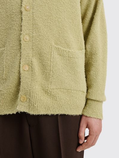 Très Bien - Auralee Shaggy Knit Cardigan Light Green