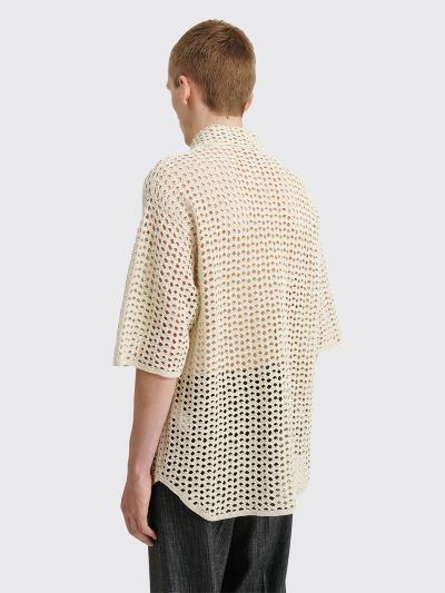 Très Bien - Auralee Hand Crochet Knit Shirt Natural