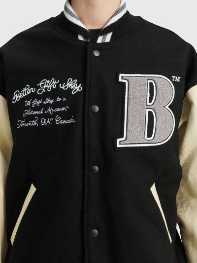 Très Bien - Better™ Gift Shop Roots Gallery Leather Varsity Jacket 