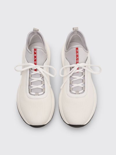 Très Bien - Prada Mesh Neoprene Sneakers White