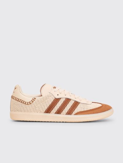 white and brown adidas