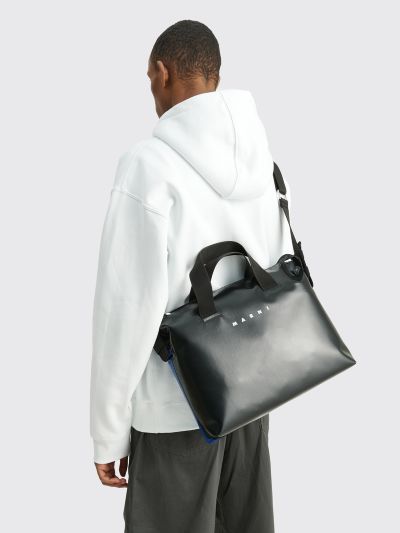 Très Bien - Marni PVC Shoulder Bag Black / Blue