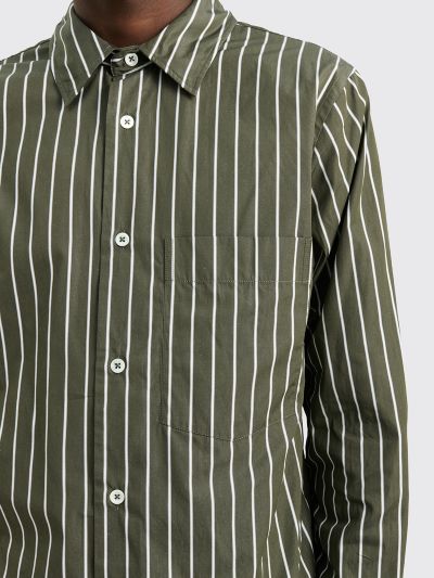Très Bien - Margaret Howell Basic Shirt Graphic Stripe Green / White