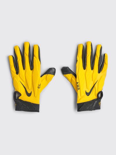 black and yellow nike football gloves