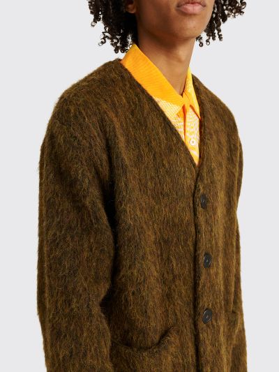 OUR LEGACY CARDIGAN OLIVE MOHAIR 46