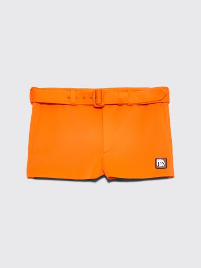 orange jersey shorts
