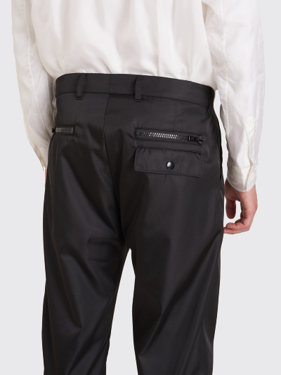 Prada Gabardine Nylon Zip Detail Pants 