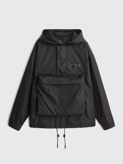 Prada Gabardine Nylon Anorak Jacket Black