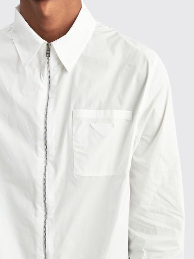 Très Bien - Prada Chambray Zip Shirt White