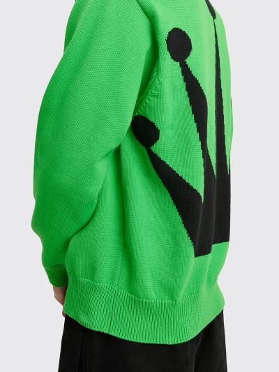STUSSY 22ss Bent Crown Sweater (Green) - craftechpaper.com
