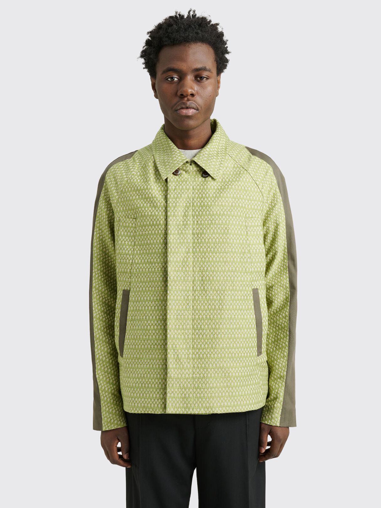 Très Bien - Kiko Kostadinov Tonkin Contrast Jacket Green Sand / Khaki