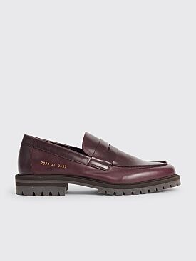 Common Projects Lug Sole Loafers Oxblood