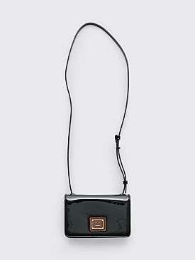 Acne Studios Face Glossy Mini Crossbody Bag Black
