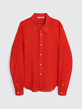 Acne Studios Button Up Shirt Cardinal Red