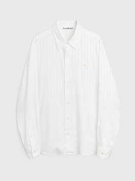 Acne Studios Button Up Stripe Shirt White