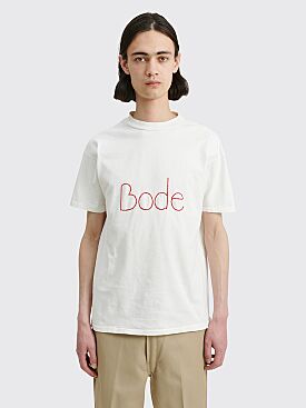 Bode Embroidery Logo T-shirt White / Red