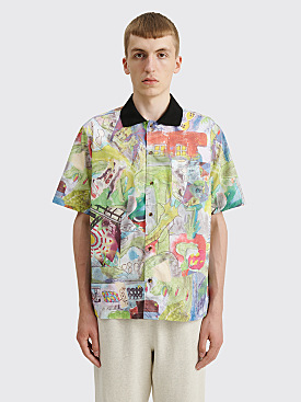 Brain Dead Leomis World Button Up Shirt Multi Color