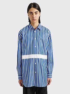 Comme des Garçons Shirt Striped Panel Shirt White / Blue