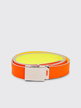 Comme des Garçons Wallet Super Fluo Leather Belt Orange / Yellow