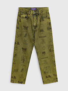 Fucking Awesome Stone Washed Cut Outs Hammerle Jeans Yellow