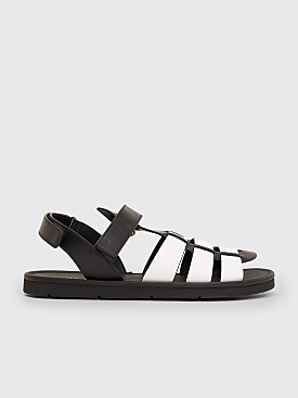 Prada Leather Sandals Black / White