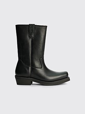 Our Legacy Flat Toe Leather Boot Black