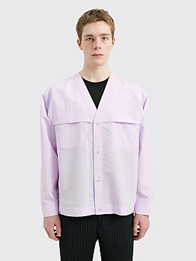 Homme Plissé Issey Miyake V-Neck Light Shirt Purple