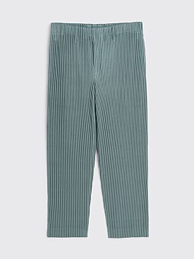 Homme Plissé Issey Miyake Loose Fit Straight Pants Slate Green