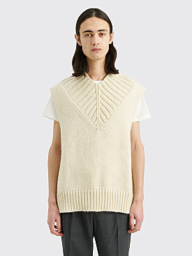 Jil Sander Knitted Vest Coconut