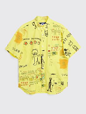 Junya Watanabe MAN Basquiat Printed Short Sleeve Shirt Yellow