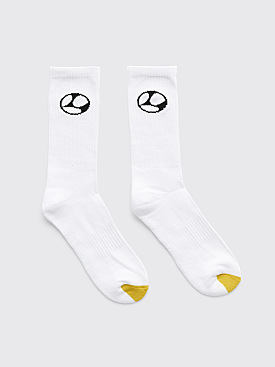 Limosine Gold Toe Socks White