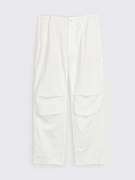 Margaret Howell MHL Dry Poplin Parachute Trousers Off White