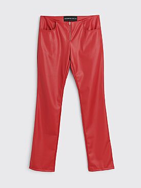 Mowalola Faux Leather Pants Red