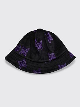 Needles Bermuda Hat Papillon Velour Black / Purple