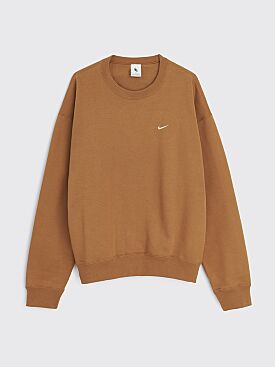 NikeLab Solo Swoosh Fleece Sweater Ale Brown
