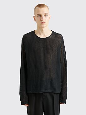 Our Legacy Double Lock U-Neck Sweater Rustic Black