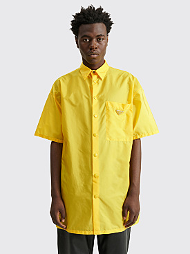 Prada Oversized Re-Nylon Short Sleeve Shirt Yellow
