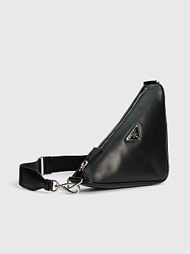 Prada Leather Triangle Bag Black