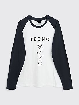 Public Possession “Tecno” Long Sleeve T-shirt White / Black
