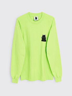Real Bad Man Shroomergang LS T-shirt Highlighter Green