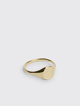 Seb Brown Plain Signet Ring Neapolitan Gold